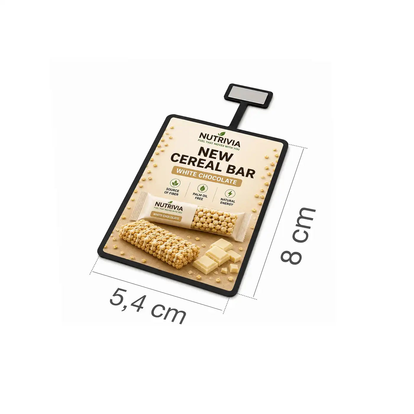 Stopper promozionale 5,4 × 8 cm per distributori automatici